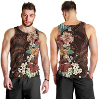 Kanoa Hawai'i Hibiscus Men Tank Top Polynesian Tribal Tattoo Pattern Floral Elements LT9 - Polynesian Pride