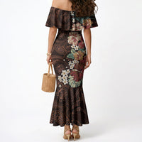 Kanoa Hawai'i Hibiscus Mermaid Dress Polynesian Tribal Tattoo Pattern Floral Elements LT9 - Polynesian Pride