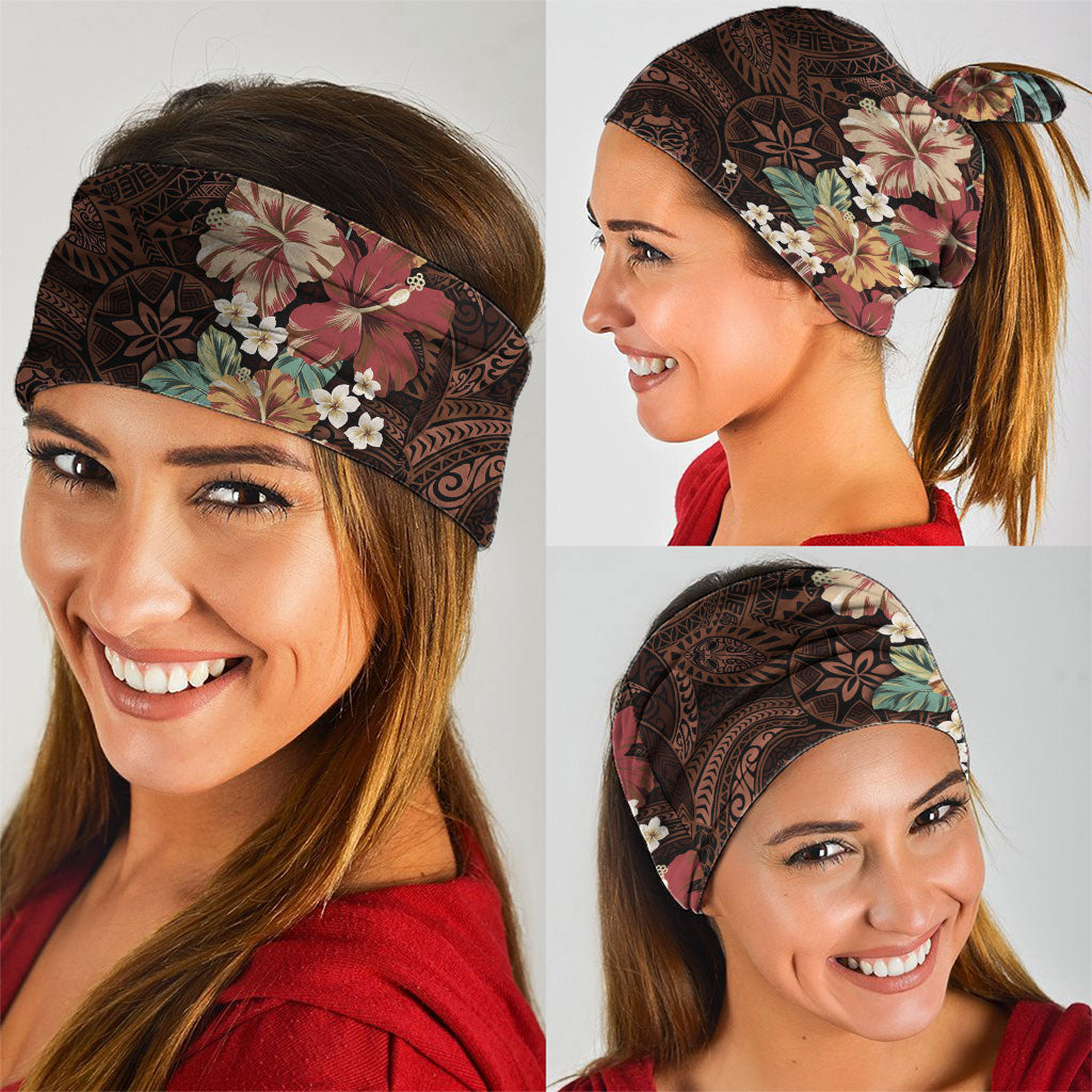 Kanoa Hawai'i Hibiscus Neck Gaiter Polynesian Tribal Tattoo Pattern Floral Elements LT9 - Polynesian Pride