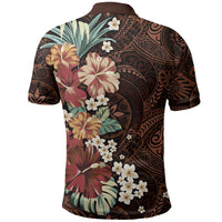 Kanoa Hawai'i Hibiscus Polo Shirt Polynesian Tribal Tattoo Pattern Floral Elements LT9 - Polynesian Pride