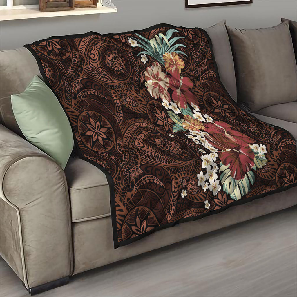 Kanoa Hawai'i Hibiscus Quilt Polynesian Tribal Tattoo Pattern Floral Elements LT9 - Polynesian Pride
