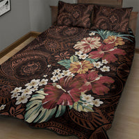 Kanoa Hawai'i Hibiscus Quilt Bed Set Polynesian Tribal Tattoo Pattern Floral Elements LT9 - Polynesian Pride