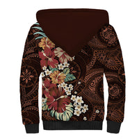 Kanoa Hawai'i Hibiscus Sherpa Hoodie Polynesian Tribal Tattoo Pattern Floral Elements LT9 - Polynesian Pride