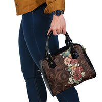 Kanoa Hawai'i Hibiscus Shoulder Handbag Polynesian Tribal Tattoo Pattern Floral Elements LT9 - Polynesian Pride