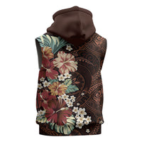 Kanoa Hawai'i Hibiscus Sleeveless Hoodie Polynesian Tribal Tattoo Pattern Floral Elements LT9 - Polynesian Pride