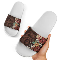 Kanoa Hawai'i Hibiscus Slide Sandals Polynesian Tribal Tattoo Pattern Floral Elements LT9 - Polynesian Pride
