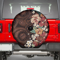 Kanoa Hawai'i Hibiscus Spare Tire Cover Polynesian Tribal Tattoo Pattern Floral Elements LT9 - Polynesian Pride