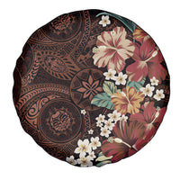Kanoa Hawai'i Hibiscus Spare Tire Cover Polynesian Tribal Tattoo Pattern Floral Elements LT9 - Polynesian Pride