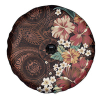 Kanoa Hawai'i Hibiscus Spare Tire Cover Polynesian Tribal Tattoo Pattern Floral Elements LT9 - Polynesian Pride