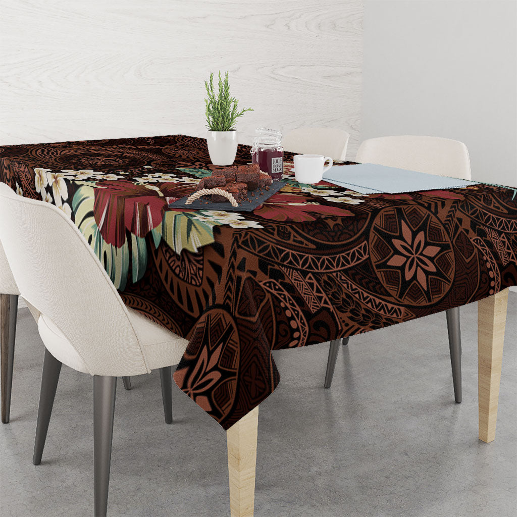Kanoa Hawai'i Hibiscus Tablecloth Polynesian Tribal Tattoo Pattern Floral Elements LT9 - Polynesian Pride