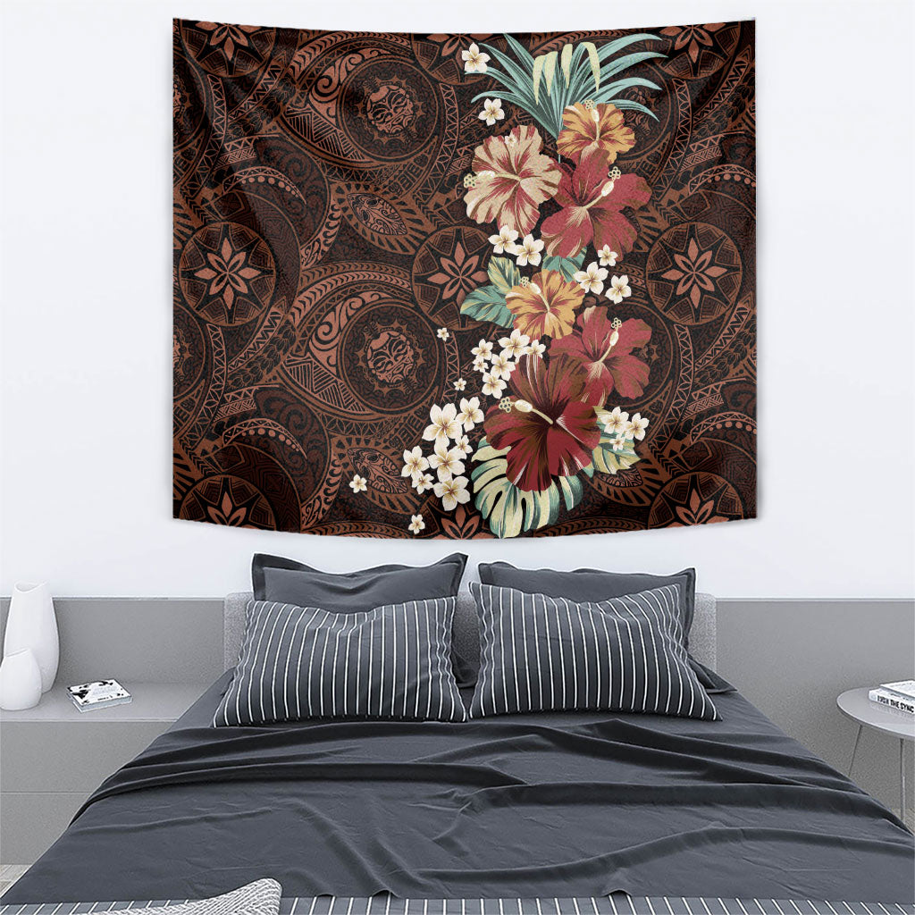 Kanoa Hawai'i Hibiscus Tapestry Polynesian Tribal Tattoo Pattern Floral Elements LT9 - Polynesian Pride