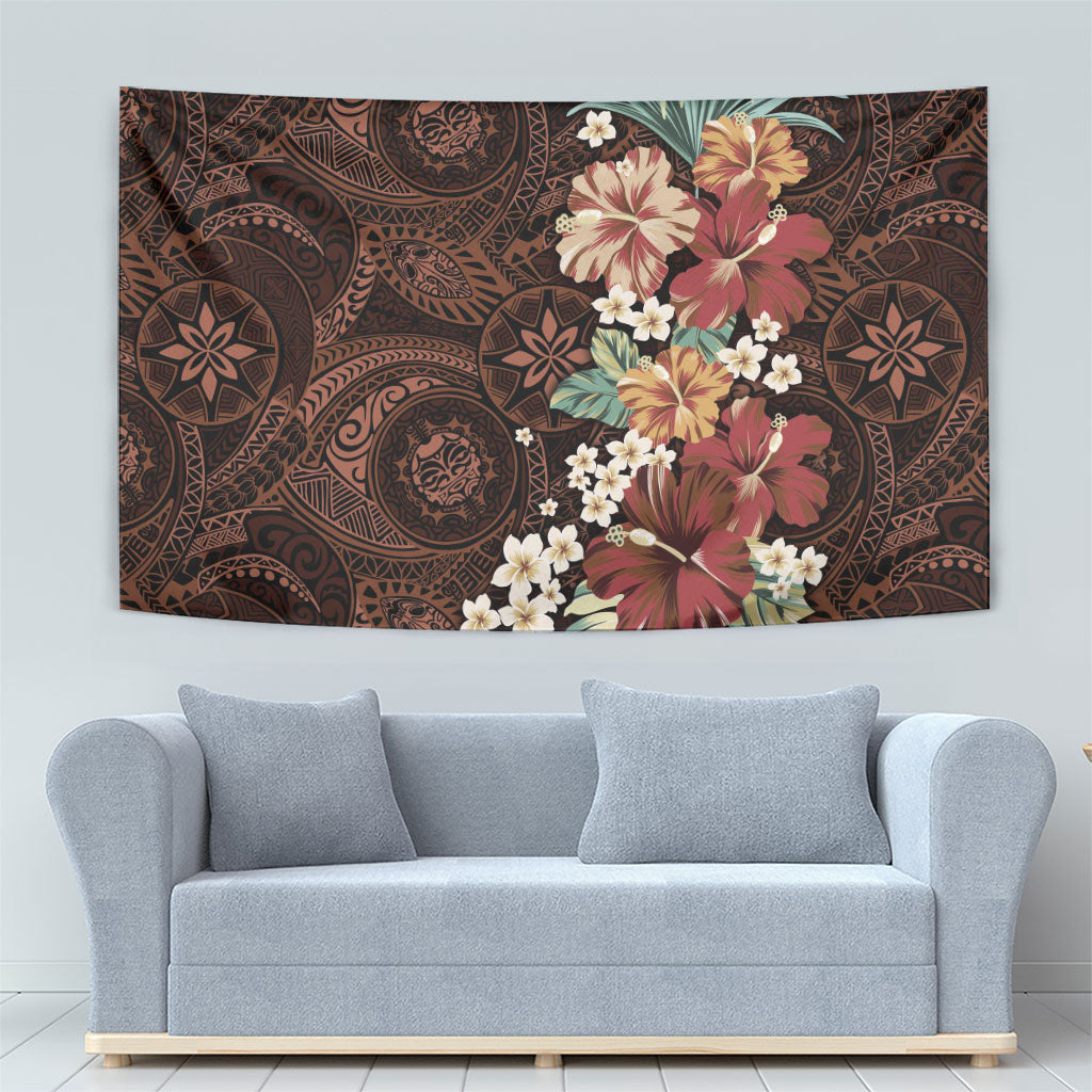 Kanoa Hawai'i Hibiscus Tapestry Polynesian Tribal Tattoo Pattern Floral Elements LT9 - Polynesian Pride