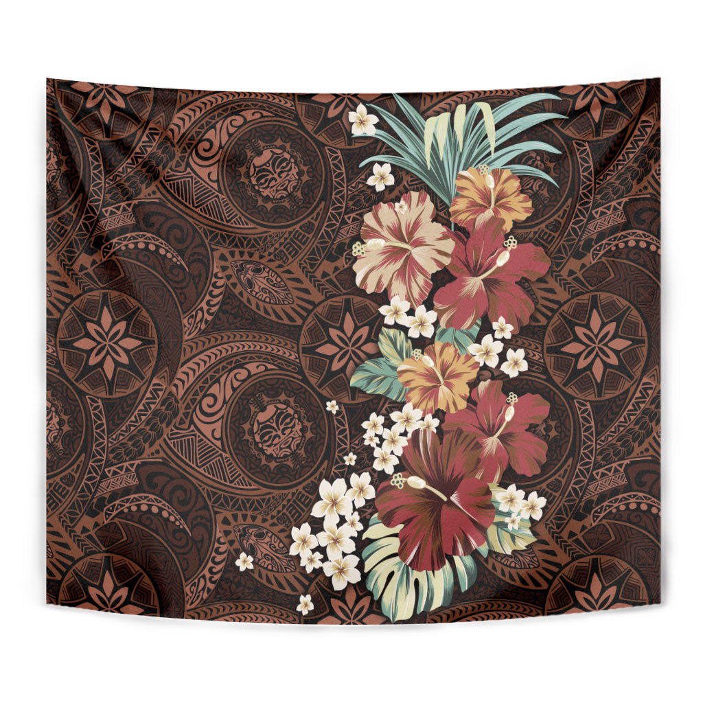 Kanoa Hawai'i Hibiscus Tapestry Polynesian Tribal Tattoo Pattern Floral Elements LT9 - Polynesian Pride