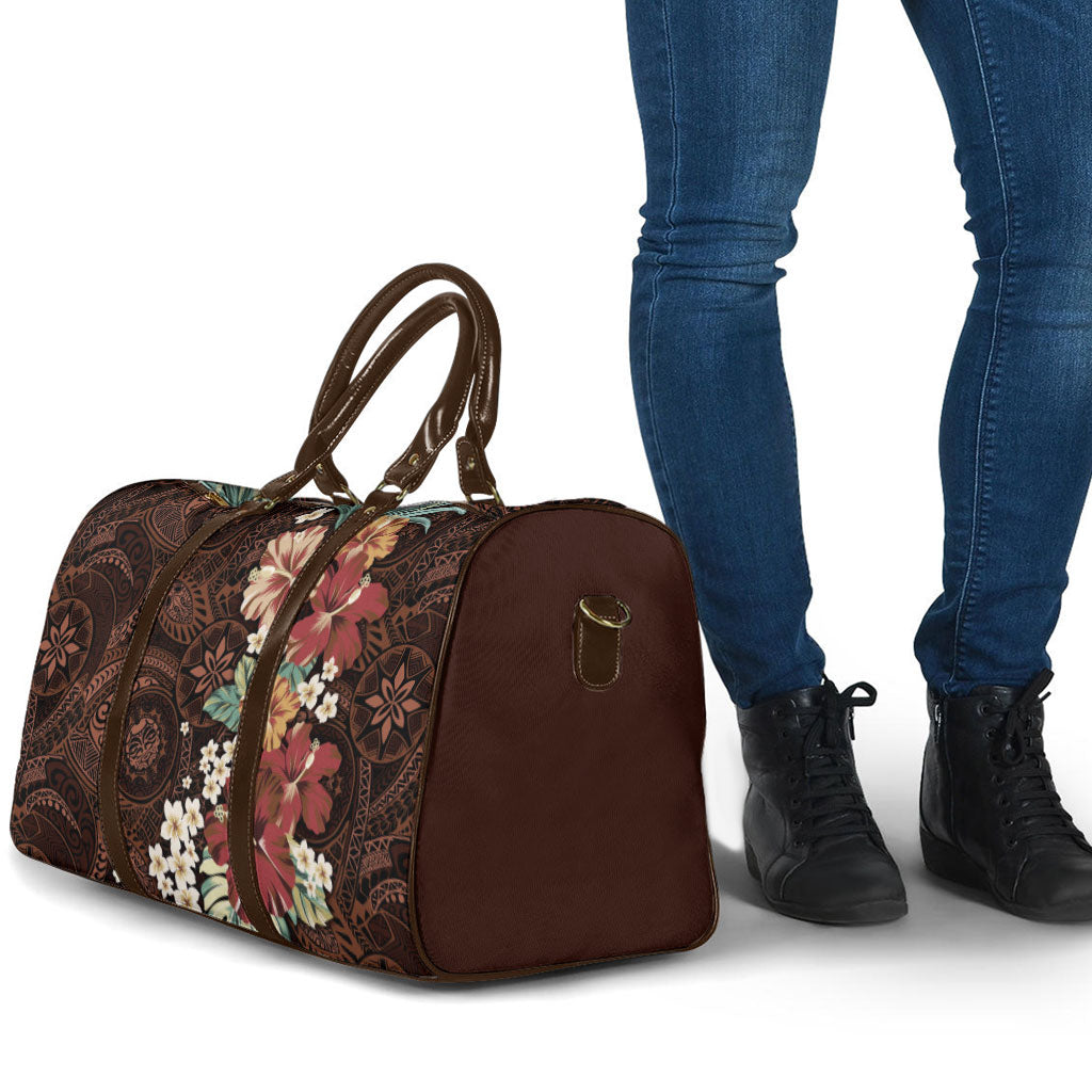 Kanoa Hawai'i Hibiscus Travel Bag Polynesian Tribal Tattoo Pattern Floral Elements LT9 - Polynesian Pride