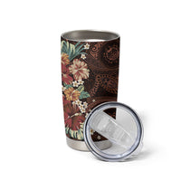 Kanoa Hawai'i Hibiscus Tumbler Cup Polynesian Tribal Tattoo Pattern Floral Elements LT9 - Polynesian Pride