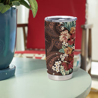 Kanoa Hawai'i Hibiscus Tumbler Cup Polynesian Tribal Tattoo Pattern Floral Elements LT9 - Polynesian Pride