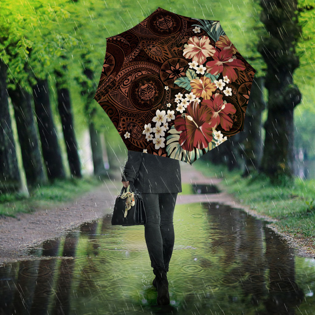 Kanoa Hawai'i Hibiscus Umbrella Polynesian Tribal Tattoo Pattern Floral Elements LT9 - Polynesian Pride