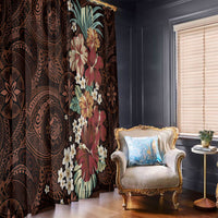 Kanoa Hawai'i Hibiscus Window Curtain Polynesian Tribal Tattoo Pattern Floral Elements LT9 - Polynesian Pride