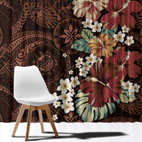 Kanoa Hawai'i Hibiscus Window Curtain Polynesian Tribal Tattoo Pattern Floral Elements LT9 - Polynesian Pride
