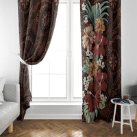 Kanoa Hawai'i Hibiscus Window Curtain Polynesian Tribal Tattoo Pattern Floral Elements LT9 - Polynesian Pride