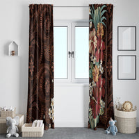 Kanoa Hawai'i Hibiscus Window Curtain Polynesian Tribal Tattoo Pattern Floral Elements LT9 - Polynesian Pride