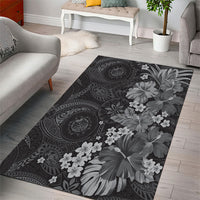 Pauli Hawai'i Hibiscus Area Rug Polynesian Tribal Tattoo Pattern Floral Elements LT9 - Polynesian Pride