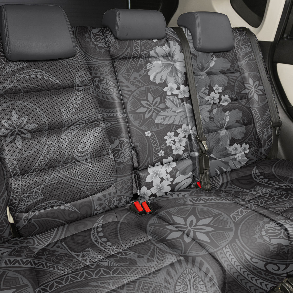 Pauli Hawai'i Hibiscus Back Car Seat Cover Polynesian Tribal Tattoo Pattern Floral Elements LT9 - Polynesian Pride
