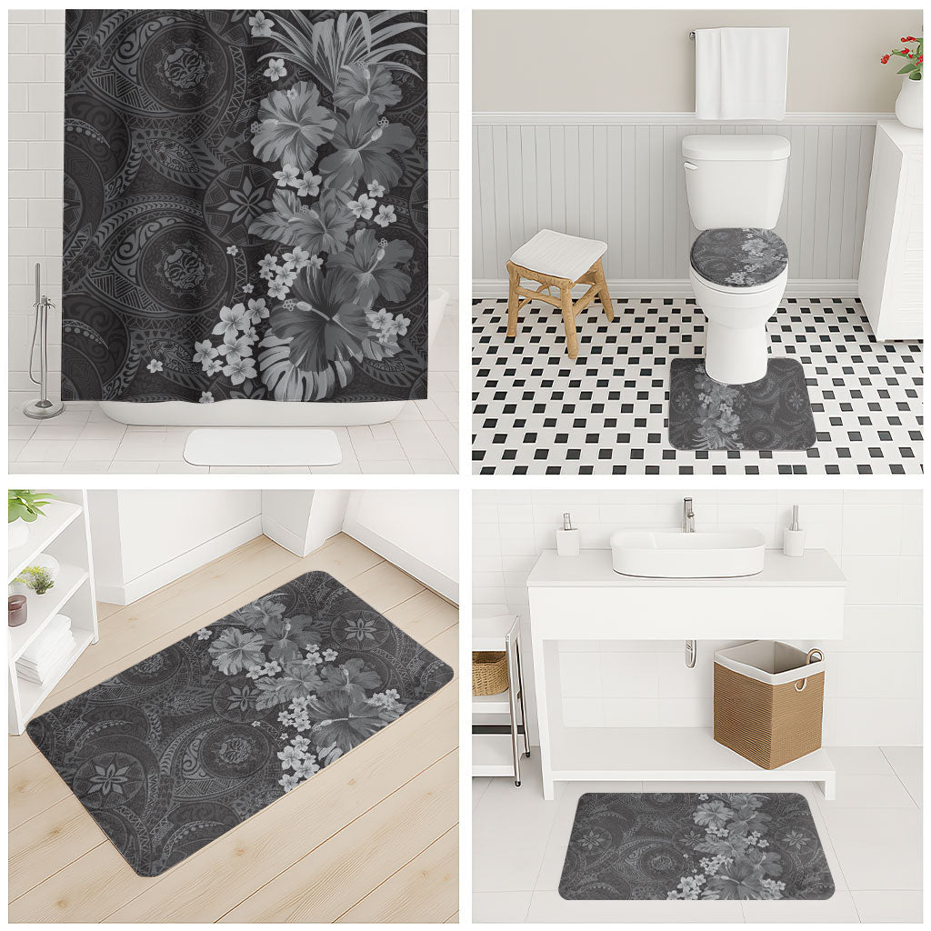 Pauli Hawai'i Hibiscus Bathroom Set Polynesian Tribal Tattoo Pattern Floral Elements LT9 - Polynesian Pride
