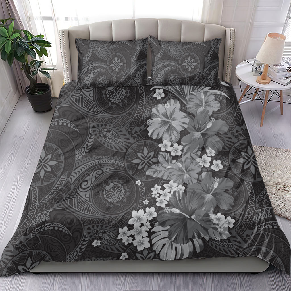 Pauli Hawai'i Hibiscus Bedding Set Polynesian Tribal Tattoo Pattern Floral Elements LT9 - Polynesian Pride