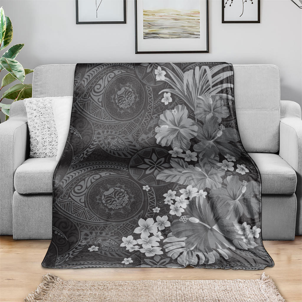 Pauli Hawai'i Hibiscus Blanket Polynesian Tribal Tattoo Pattern Floral Elements LT9 - Polynesian Pride
