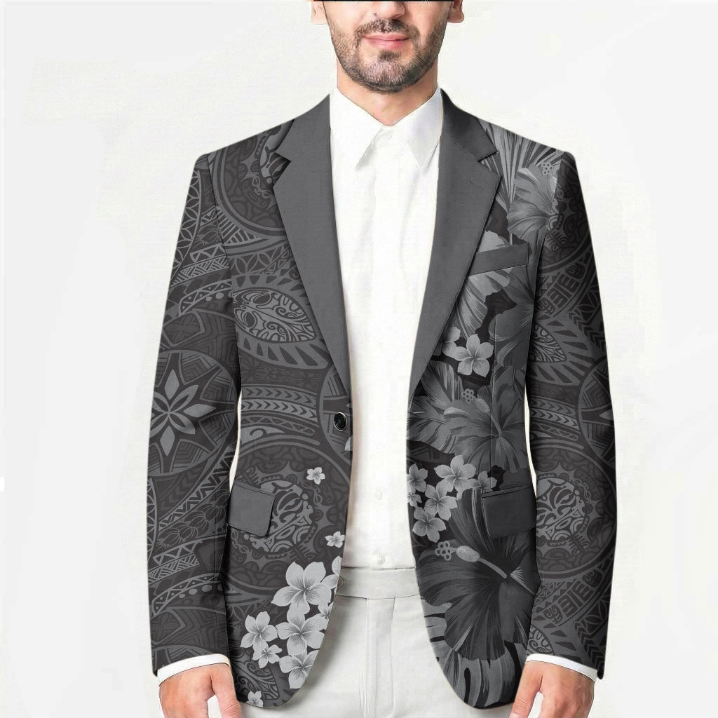 Pauli Hawai'i Hibiscus Blazer Polynesian Tribal Tattoo Pattern Floral Elements LT9 - Polynesian Pride