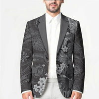 Pauli Hawai'i Hibiscus Blazer Polynesian Tribal Tattoo Pattern Floral Elements LT9 - Polynesian Pride