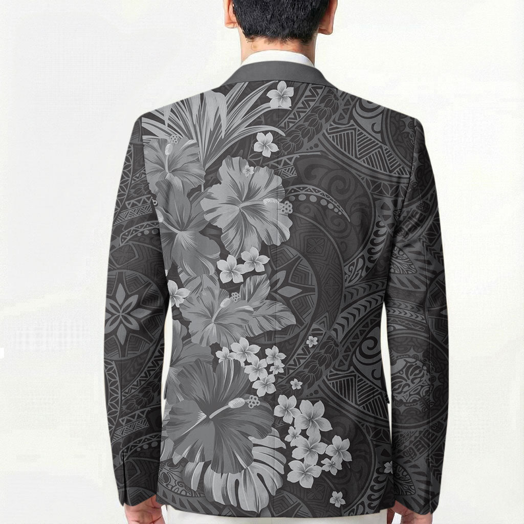 Pauli Hawai'i Hibiscus Blazer Polynesian Tribal Tattoo Pattern Floral Elements LT9 - Polynesian Pride