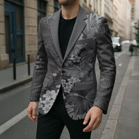 Pauli Hawai'i Hibiscus Blazer Polynesian Tribal Tattoo Pattern Floral Elements LT9 - Polynesian Pride