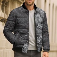 Pauli Hawai'i Hibiscus Bomber Puffer Jacket Polynesian Tribal Tattoo Pattern Floral Elements LT9 - Polynesian Pride