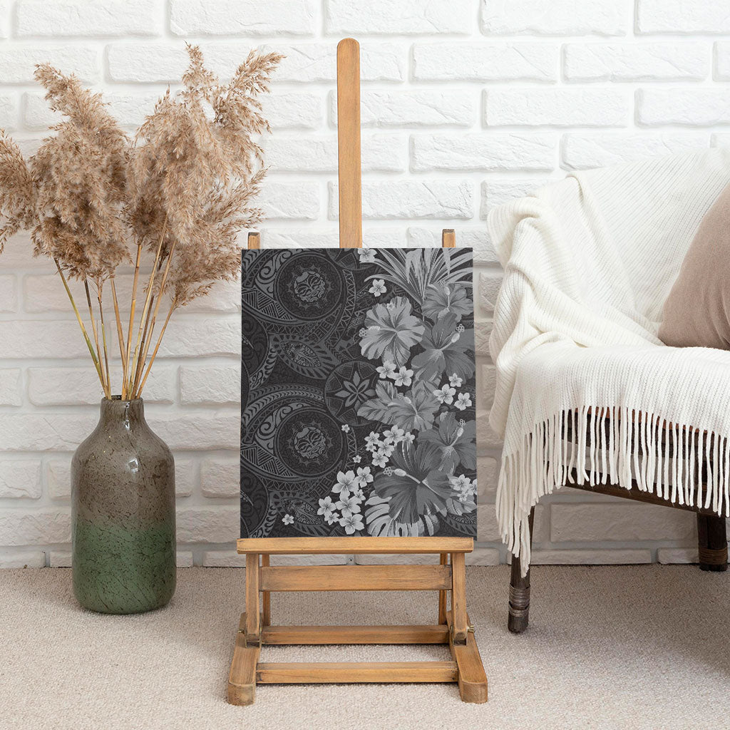 Pauli Hawai'i Hibiscus Canvas Wall Art Polynesian Tribal Tattoo Pattern Floral Elements LT9 - Polynesian Pride