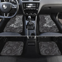 Pauli Hawai'i Hibiscus Car Mats Polynesian Tribal Tattoo Pattern Floral Elements LT9 Set 4pcs Soft Black - Polynesian Pride