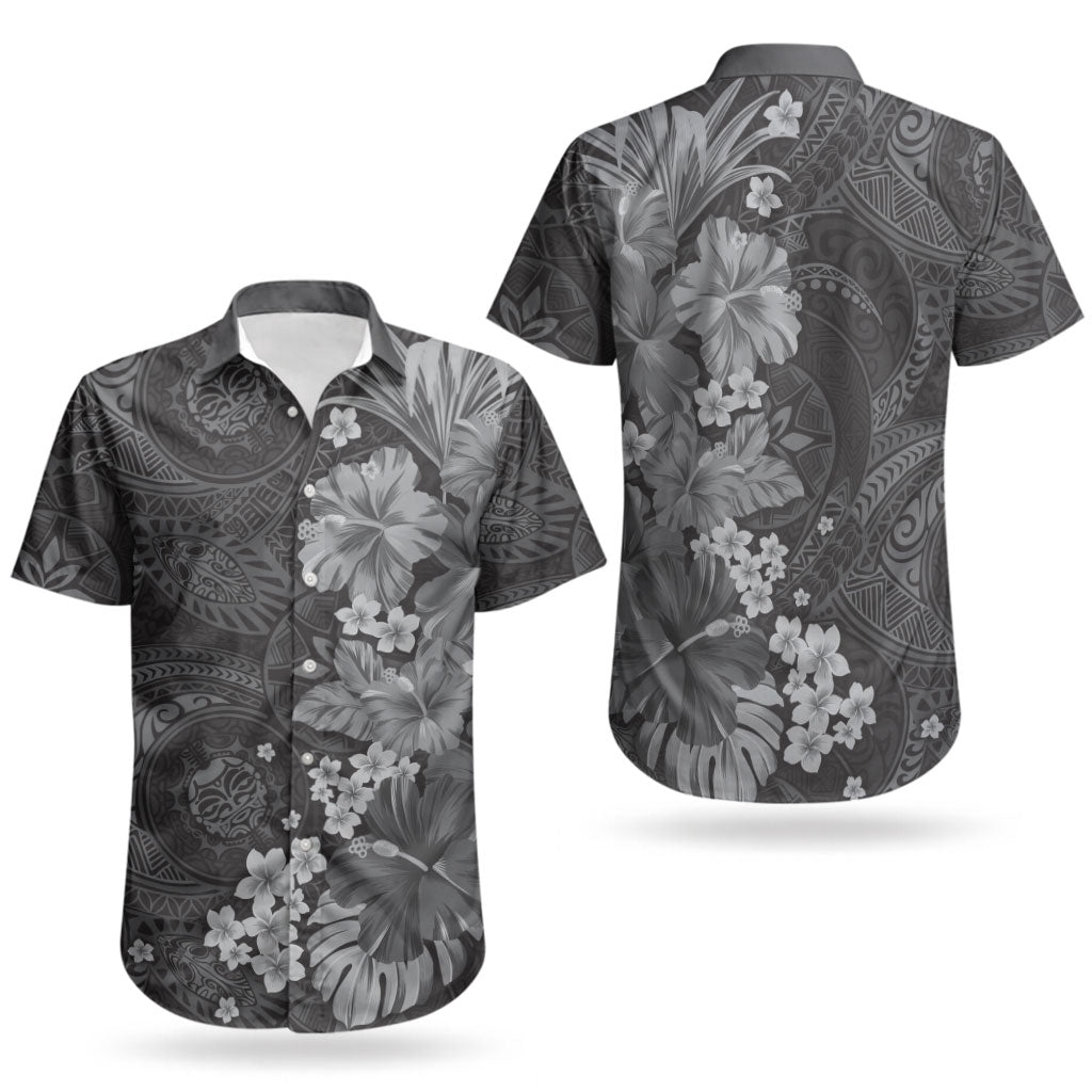 Pauli Hawai'i Hibiscus Couples Matching Mermaid Dress and Hawaiian Shirt Polynesian Tribal Tattoo Pattern Floral Elements LT9 - Polynesian Pride