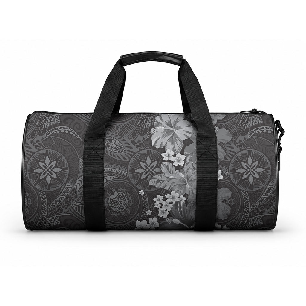 Pauli Hawai'i Hibiscus Duffle Bag Polynesian Tribal Tattoo Pattern Floral Elements LT9 One size Soft Black - Polynesian Pride