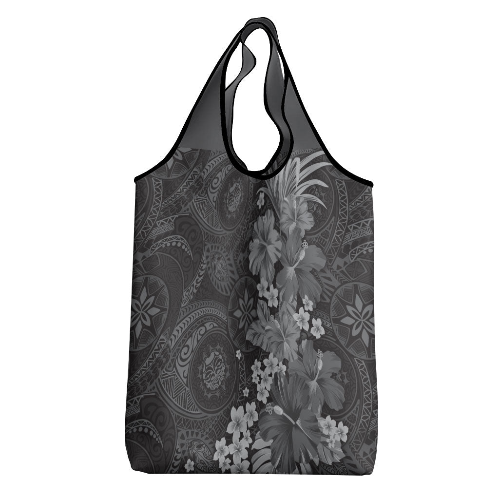 Pauli Hawai'i Hibiscus Grocery Bag Polynesian Tribal Tattoo Pattern Floral Elements LT9 - Polynesian Pride