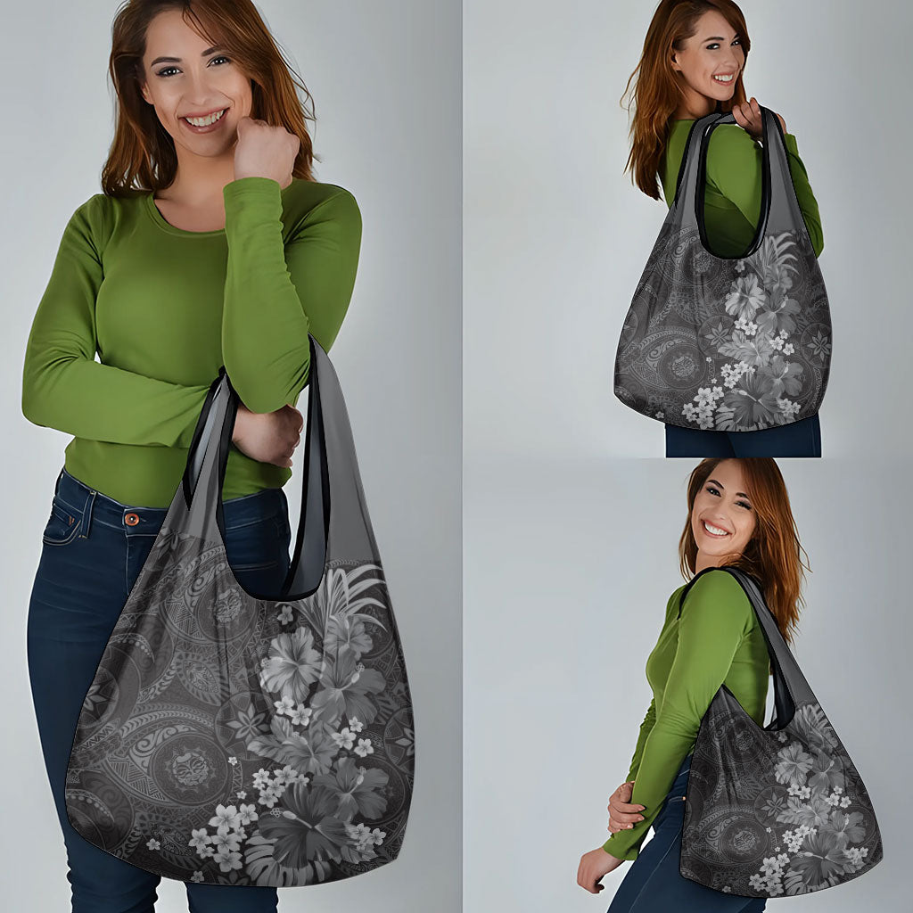 Pauli Hawai'i Hibiscus Grocery Bag Polynesian Tribal Tattoo Pattern Floral Elements LT9 - Polynesian Pride