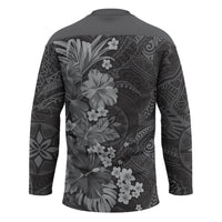 Pauli Hawai'i Hibiscus Hockey Jersey Polynesian Tribal Tattoo Pattern Floral Elements LT9 - Polynesian Pride