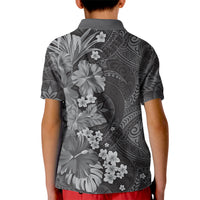Pauli Hawai'i Hibiscus Kid Polo Shirt Polynesian Tribal Tattoo Pattern Floral Elements LT9 - Polynesian Pride