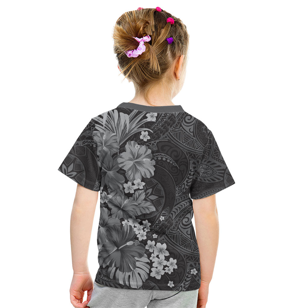 Pauli Hawai'i Hibiscus Kid T Shirt Polynesian Tribal Tattoo Pattern Floral Elements LT9 - Polynesian Pride