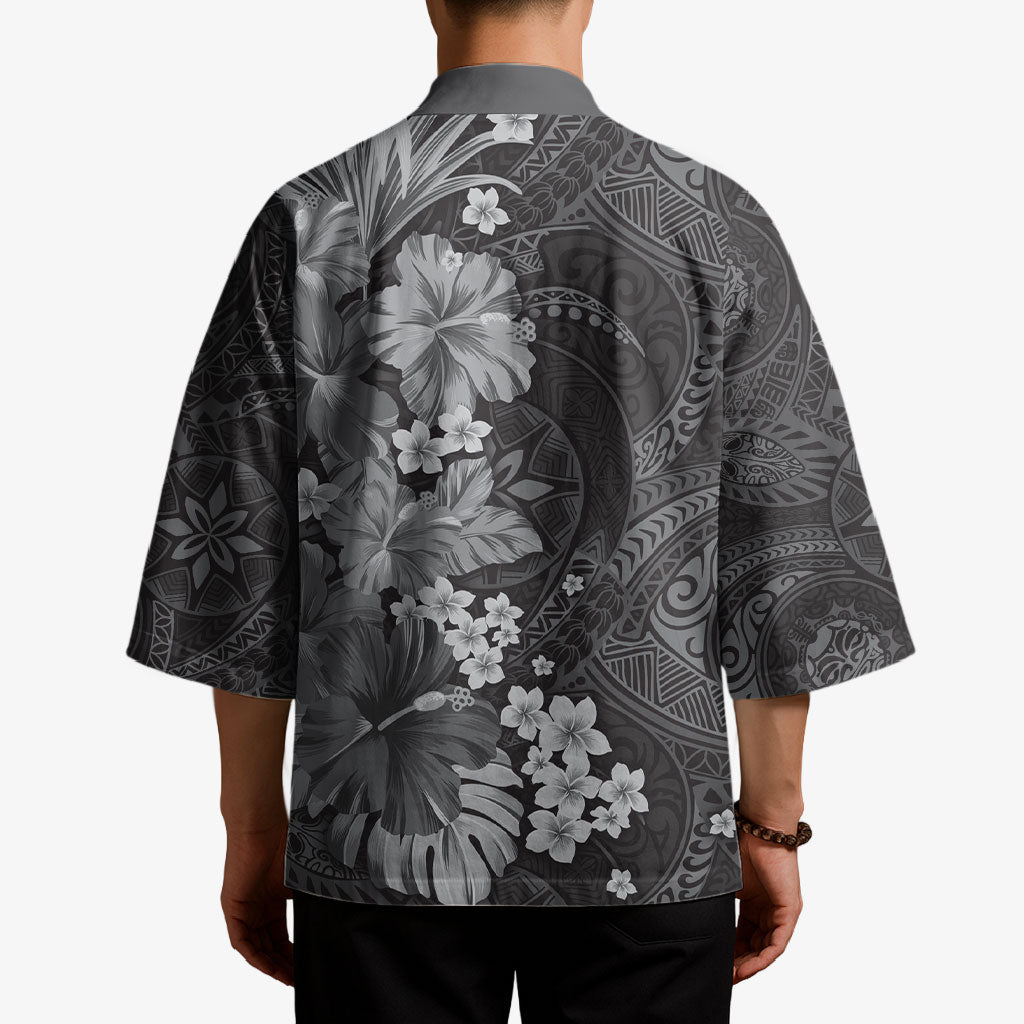 Pauli Hawai'i Hibiscus Kimono Polynesian Tribal Tattoo Pattern Floral Elements LT9 - Polynesian Pride