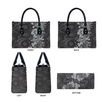 Pauli Hawai'i Hibiscus Leather Bag Polynesian Tribal Tattoo Pattern Floral Elements LT9 - Polynesian Pride