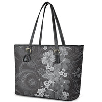 Pauli Hawai'i Hibiscus Leather Tote Bag Polynesian Tribal Tattoo Pattern Floral Elements LT9 - Polynesian Pride