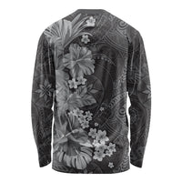 Pauli Hawai'i Hibiscus Long Sleeve Shirt Polynesian Tribal Tattoo Pattern Floral Elements LT9 - Polynesian Pride