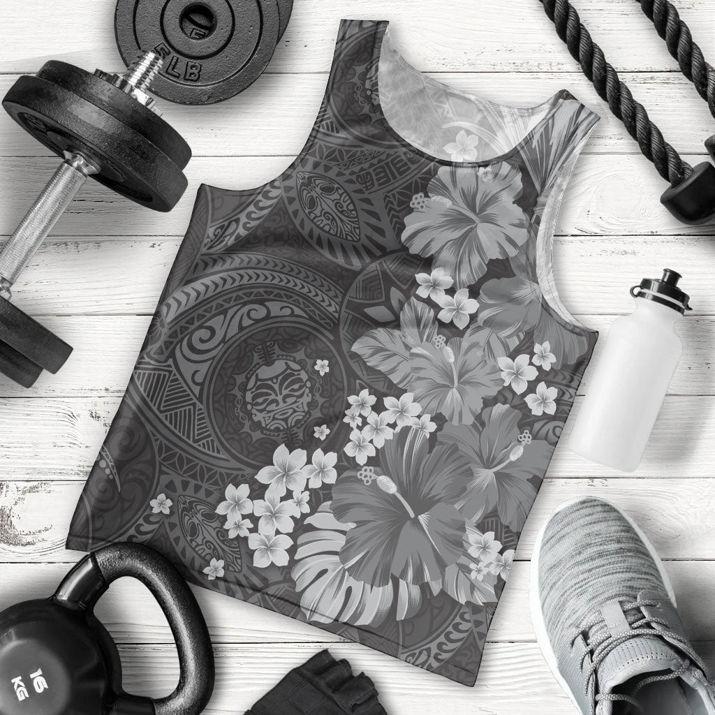 Pauli Hawai'i Hibiscus Men Tank Top Polynesian Tribal Tattoo Pattern Floral Elements LT9 - Polynesian Pride