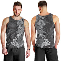 Pauli Hawai'i Hibiscus Men Tank Top Polynesian Tribal Tattoo Pattern Floral Elements LT9 - Polynesian Pride